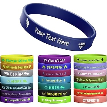 SEWACC 24 braccialetti in silicone con note musicali, braccialetti per bomboniere per feste, 20.20X1.20X0.20CM, Silicone