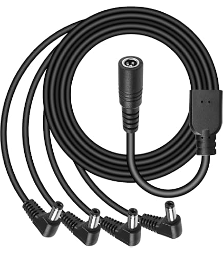Cavo Splitter DC 1 Femmina A 3 Maschi - 5,5x2,1 Mm, 30cm, Per Alimentazione CCTV E Strisce LED (2 Pezzi + Prolunga) - 5