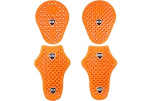 RTX Gear Flat 3D Net Shock Absorbing Ultra Flexible CE Certified Level 2 Biker Jeans Hip & Knee Upgrade Armour Insert Protection - Unisex (4 Piece Set)