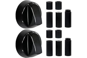 CUIDAKJ 2 Pezzi Manopole Piano Cottura 10 adattatori inclusi,Manopole Cucina Gas UniversaliManopola Forno per Piano Cottura Tutte le Marche di Forno