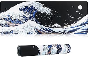 HoYiXi Gaming Mouse Pad Extra Large Computer Keyboard Mouse Mat Desk Pad Soft Smooth Surface and Anti-Slip Rubber Base Soft Cloth XXL Mouse Pad 600 x 300 x 3 MM-HL