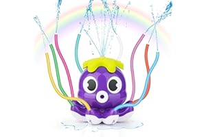SACEMONTIC Juguete de Agua para niños al Aire Libre a Partir de 3 4 5 6 7 8 años, para niños y niñas, aspersores para Exteriores, para Patio Trasero, CéSped,Juegos de Agua para Niños Exterior
