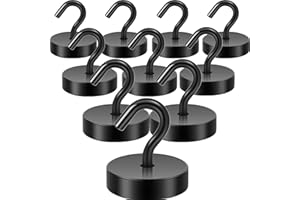 Neosmuk Magnethaken schwarz,30kg Magnet Haken Extra Stark für Spind Organizer,neodym magnete,haken magnetisch sehr stark für werkstatteinrichtung,heckzelt,grill,kleiderhaken