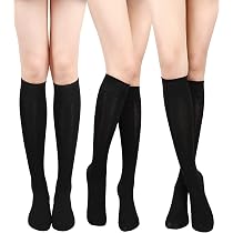 12 Paires De Chaussettes Hautes Genou Femme En Coton/Nylon - Transparentes Peau - Haute Élasticité Confortable - 4