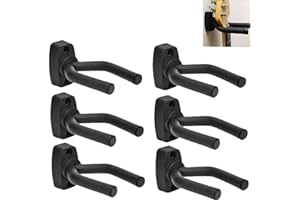 CAIHONG Gitarrenhalter für Die Wand 6 Stück, Universal Gitarren Halter Gitarrenständer Wand Halterung für Akustikgitarre, klassische Gitarre, E-Gitarre, Banjo, Bass, Ukulele