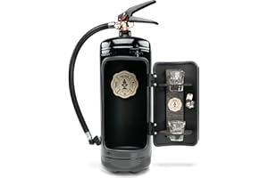 DEGGELBAM The Firebar in black "shiny" / the ultimate mini bar for real rockers and cool types Men's handbag made from a real fire extinguisher. Cool and unusual.