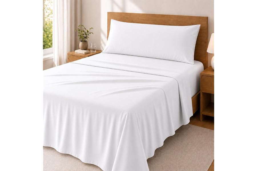 Degrees Home Premium – Juego de Sábanas 90x190 cm 3 Piezas: Sábana Bajera Ajustable, Encimera y Funda de Almohada 90X45 – Mic