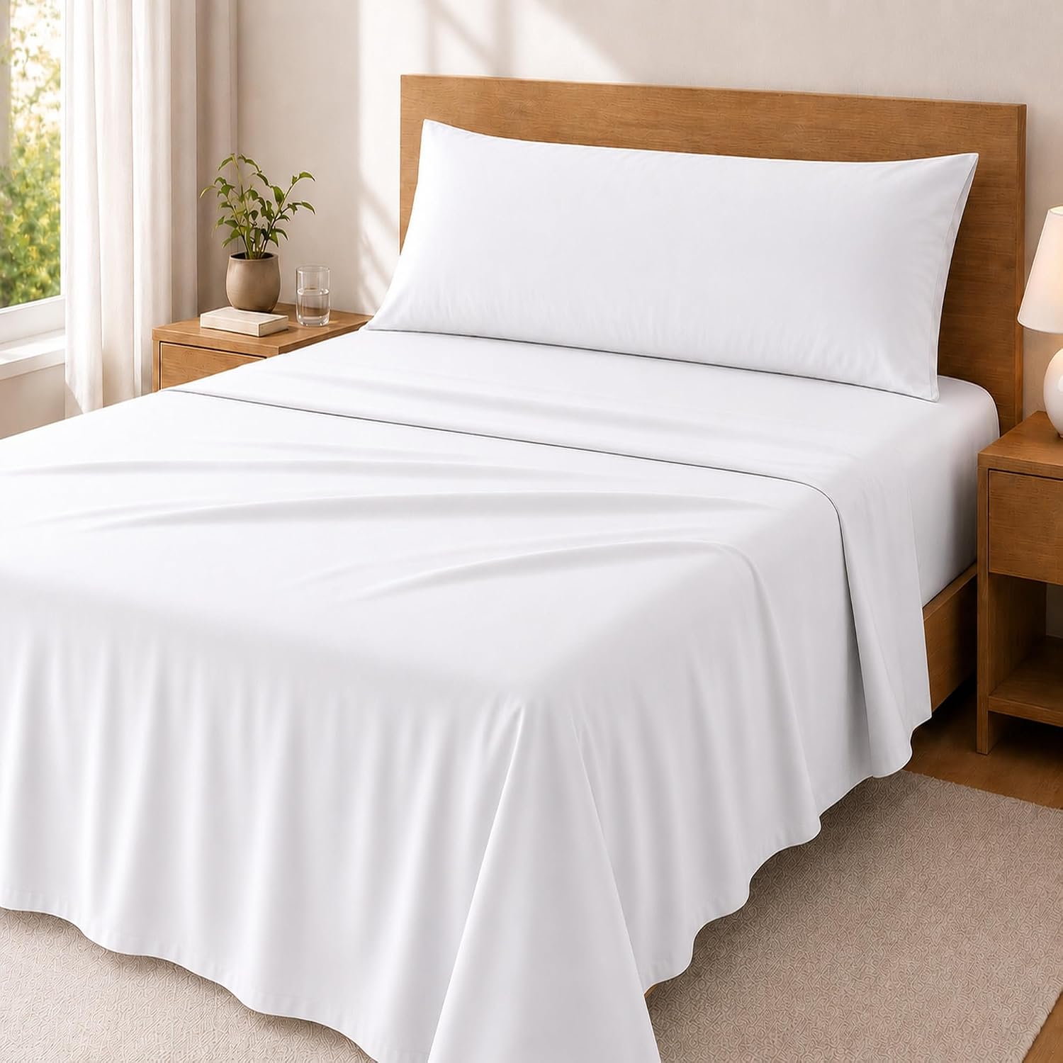Degrees Home Premium – Juego de Sábanas 135x190 cm 3 Piezas: Sábana Bajera Ajustable, Encimera y Funda de Almohada 135X45 – Microfibra Cepillada, Suave, Oeko-Tex Certificado