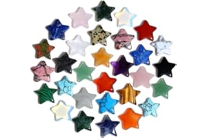 AWARDSEN 20PCS Chakra Pierres Naturelle Set Pierres Précieuses de Cristaux de Guérison étoilés Reiki Protection des Pierres Naturelle Polies Méditation Cristal