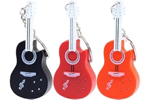 HUAYEEX 1/3PCS Tiny Violin Keychain with Music - World's Smallest Violin Toy Keychain Playable | Creative Violin Charm Keyring with Sound and LED Light | Key Chain Key Ring Holder for Men and Women