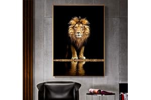 LXTOPN Peinture sur toile simple moderne - Lions sauvages - Mode nordique - Animaux africains grands lions - Poster et impressions - Grand salon - 30 x 45 cm - Sans cadre (40 x 60 cm)