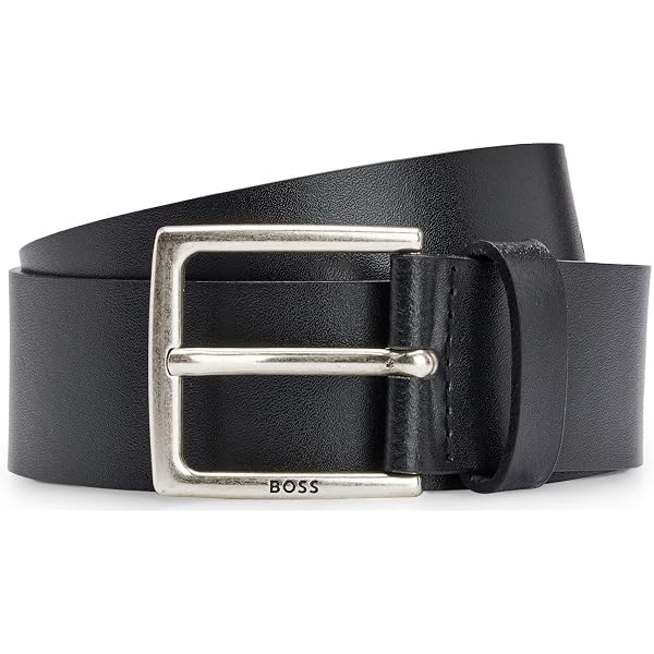 MUSTANG Herrengürtel W115, Schwarz, 100% Leder, Stufenlos Verstellbar, Breite 3,5 Cm