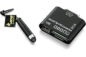 LEICKE Hebron - Puerto de conexión 5-en-1 para Samsung Galaxy Tab: conector USB-OTG y lector de tarjeta de memoria SD, SDHC, MMC, TF (Micro -SD) | para Galaxy Tab 7.7, Galaxy Tab 8.9 und Galaxy Tab 10.1| Samsung Galaxy Tab USB-OTG Connection