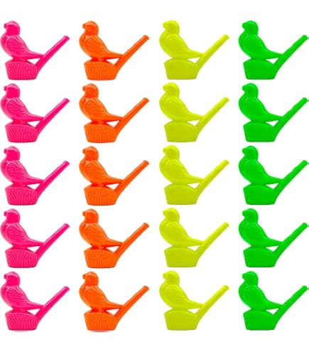 12 Vogelpfeifen Aus Kunststoff – Mit Wasser Befüllbar, Ideal Für Kinderfeste & Draußen