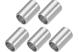 QUARKZMAN 5-pack avståndshållare, rostfritt stål, 8 mm ID x 10 mm OD x 16 mm, 304 rostfritt stål runda avståndshållare utan gänga pelare för skruv 5/16 tum eller M8