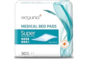 SEGUNA Medical Bed Pads, Schutzunterlage Super, 60x90 cm, 30 Stück, Krankenunterlagen, Inkontinenzunterlagen, Einwegunterlagen, Einmalunterlagen, Inko Bettschutz (Beutel 30 Stück)