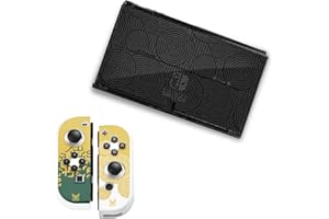 LAAZII Coque de protection Switch Tears of the Kingdom, Etui de protection rigide compatible avec Switch, Switch avec poignées Switch confortables et 2 capuchons de joystick (Noir)