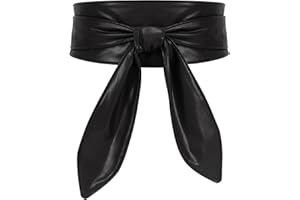 VONMELLI Obi Cintura Donne Moda Avvolgere Intorno Alla Vita Ampia Cinture Da Donna con Nodo a Fiocco Elegante Fusciacca Cintura Donna Pelle PU Cinture Donna per Abito
