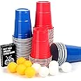 Upchase 100+10+Gioco di Carte, Beer Pong Party Set, Gioco di Birra Carta, Bicchieri di Plastica 16oz (473ml), Gioco Alcolico