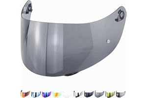 Everalo Compatible with Agv K1 Visor - K3sv - K5 - K5s - K1s - S4sv - Horizon - Skyline - Strada - Stealth sv - Compact - Helmet Visor Gt2 Pinlock Ready (Light Black)