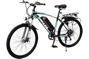GSOU 26" Electric Bike for Adult. 2601 eBike with 250W High-Speed Brushless Motor. Electric Bicycle Built-in 36V 8AH or 13AH Removable Li-Ion Battery, Shimano 7 Speed, G51 LCD Display, Dual Disc Brake