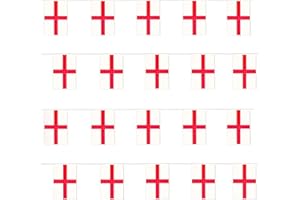 I LOVE FANCY DRESS 0207VPAC39X St George Banderole Drapeaux Anglais FÊTE Euro DÉCORATION Grand EUROPÉEN ÉNORME 20 X 30CM Tout Temps Plastique BRUANT Angleterre Royal ÉVÉNEMENT BANNIÈRE ÉCOLE National Day St. DE THÈME