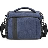 BAGSMART Gepolsterte Kameratasche DSLR Kamera und Zubehör Fototasche mit Regenabdeckung Blau