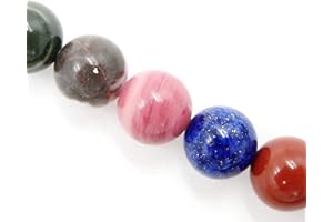 Fukugems perline pietra naturale per bigiotteria, venduto per bag 5 fili all' interno, Mix Stone 10mm