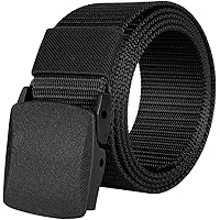 TZF-Ceinture Élastique Pour Hommes De Travail, Ceinture Stretch Pour Hommes En Tissu 38 Mm Sans Trous Noir Avec Fermeture Rapide Ajustable Sans Etape