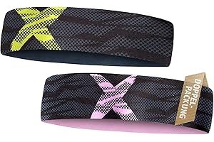 ‎A R O C SPORTS Stirnband Sport X - dünn, Ultraleicht, hoch elastisch - Schweißband und Haarband für Herren Damen und Kinder