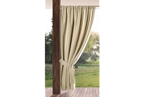 Eurofirany GARDEN Tenda per Esterni con Tasca Per Asta - 1 Pezzo. Tende impermeabili per Terazze, Tenda per Gazebo Pergolata Patio Balcone, Protezione Solare e Privacy, 155x200 cm, Beige Chiaro