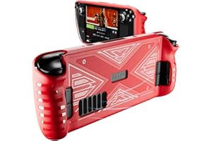 Teyomi Steam Deck Hülle, Steam Deck Case, Silikon Schutzhülle für Steam Deck, TPU Steam Deck Hull, Steam Deck Zubehör - Rot