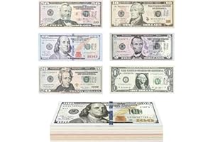 YINZZTRY 120 Blätter Spielgeld Dollar, Prop Money Copy Money, Fake Feldscheine, Falschgeld Dollar für Kinder Kaufladen, Scheine Originalgröße, für Party Money Gun