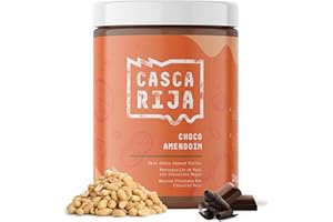 CASCA RIJA: Crema de Cacahuete con Chocolate Negro 1 kg | 89,8% Cacahuetes Tostados + 10% Chocolate Negro + 0,01% Canela Molida + 0,01% Jengibre en Polvo | 100% Cremosa Sin Trozos de Cacahuete, Vegan