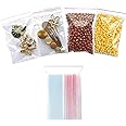 CLassiC Eco Friendly Bags 3" x 4" Small Ziplock Plastic Bags, 200pcs Reusable Clear Storage Bags for Seeds, jewellery, Samples, Coins, Pills, Snacks (3"x4")