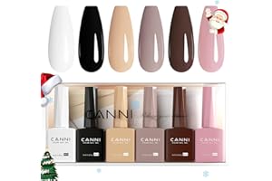 CANNI Smalto Semipermanente per Unghie 6 Colori Gel Nail Polish Soak Off UV LED per la manicure e la progettazione delle unghie 9ml C2307
