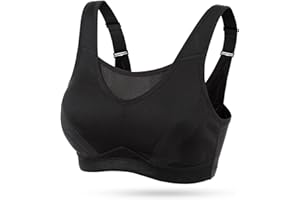 Wingslove Soutien-Gorge Brassiere Sport Femme Grande Taille Impact Elevé sans Armature Non Rembourré Brassière Sport