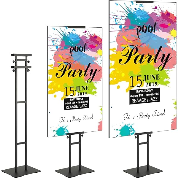 Heavy Duty Sign Stand, 5 Pcs Adjustable Poster Board Stand Double-Sided - View #10