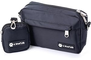 A WOOF LIFE Dog Handbag - Ultimate Dog Walking Bag. Ideal for Dog Walking Accessories, Includes Treat Pouch! Dog Lovers Gifts for Women.