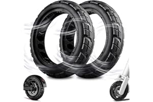 VALART 2 Pcs Scooter Replacement Tire Inner Hole Solidtire 8.5 in Solid Scooter Tyre Width Slot 35 mm Hub Wheel Non-Slip Anti Puncture Tyres Electric Scooter Accessories for Xiaomi M365Pro(E- Black)
