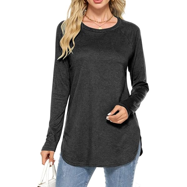 Beluring T-shirt dames zomer korte mouwen bovenstuk elegant V-hals longshirt basic tuniek, donkergroen, XL