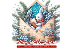 Whimsical Envelopes Coloring Book: Vintage Holiday Scenes & Adorable Animals in Festive Envelopes – A Cozy Grayscale Adult Coloring Book for ... Grayscale Coloring Book Series for Adults)