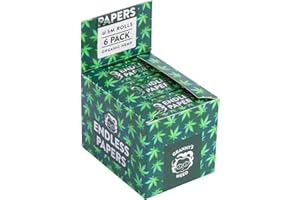 GRANNY'S WEED 6x Granny's® Organic Endless Papers | 45 mm breit | 5 Meter pro Rolle | Aus Papier | Blättchen zum Drehen in individueller Länge | Natürlicher Roll Genuss | Drehfreiheit