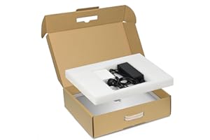Orionstar Pudełko na laptopa z pianką ochronną do notebooka o przekątnej ekranu do 17,3", kartonowe pudełko na laptopa, notebook Secure Mailer Box