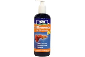 Söll 81294 21Elemente, 500 ml - Vitalstoffe für Aquarienfische, Wasseraufbereiter spendet Mineralien, Spurenelemente und Vitamine für gesunde Fische und Pflanzen