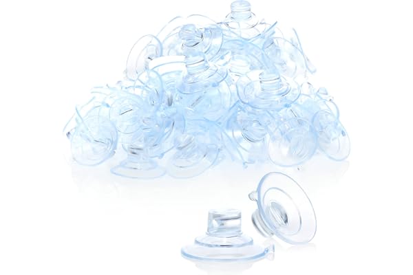 COM-FOUR® 80x sugkoppshållare med kabelspår, genomskinlig för ljus