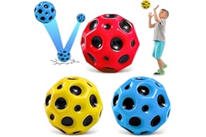HZMJDHZM 3 Stück Astro Jump Balls, 7cm Space Ball Hüpfbälle Bounce Ball Mini Bouncing Bounce Ball Springen Ball Gummiball Bouncy Balls Bounce-Loch-Ball Stressabbau Spielzeug für Kinder (3)