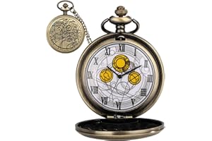 Cerioll Orologio Da Tasca Vintage, Orologio Da Tasca Al Quarzo Doctor Who Con Catena, Elegante E Classico, Per Uomo Donna, Perfetto Per Papà Regalo Di Compleanno, Bronzo