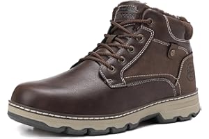 ARRIGO BELLO Stivali Uomo Invernali In Pelle Scarpe da Neve Calda Foderato Scarponcini Trekking Stivaletti Outdoor EU41-46