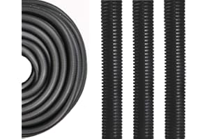 FLEX-IT FLEXIBLE CONDUIT 25mm Quality Black Polypropylene Flexible Conduit - Trade Size 25mm - Internal 19.9mm - 10 Meter Coil - Split - IP40 - Low Smoke Zero Halogen - UV Resistant